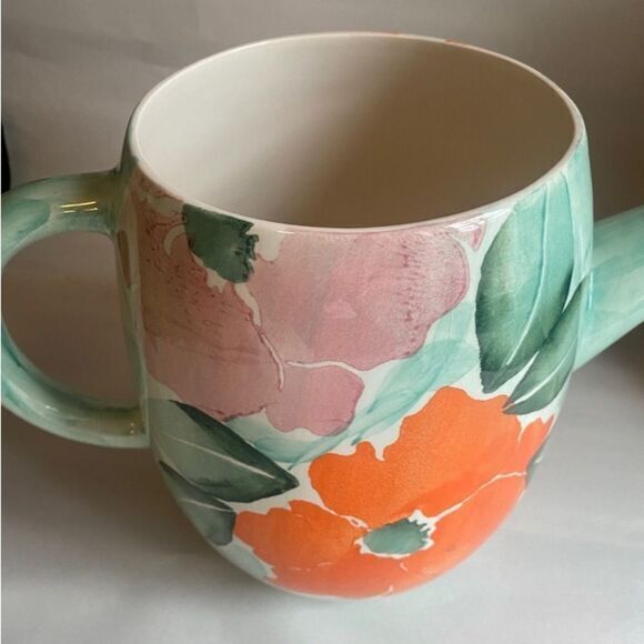 Hand painted decorative, ceramic‎ watering pitcher - Picture 3 of 8